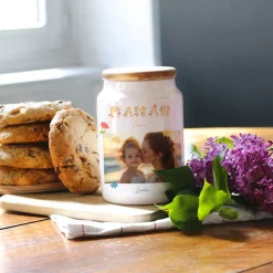 Pot à biscuits personnalisé - Amour Fleuri|Cadeaux.com