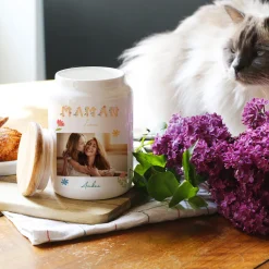 Pot à biscuits personnalisé - Amour Fleuri|Cadeaux.com
