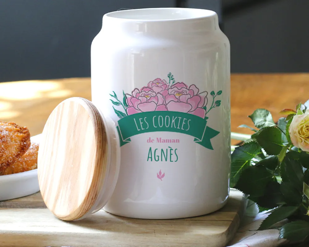 Pot à biscuits personnalisé - Maman Fleurie|Cadeaux.com Sale