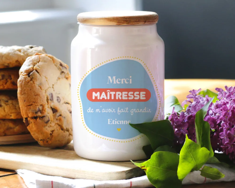 Pot à biscuits personnalisé - L'Ecole est Finie|Cadeaux.com Discount