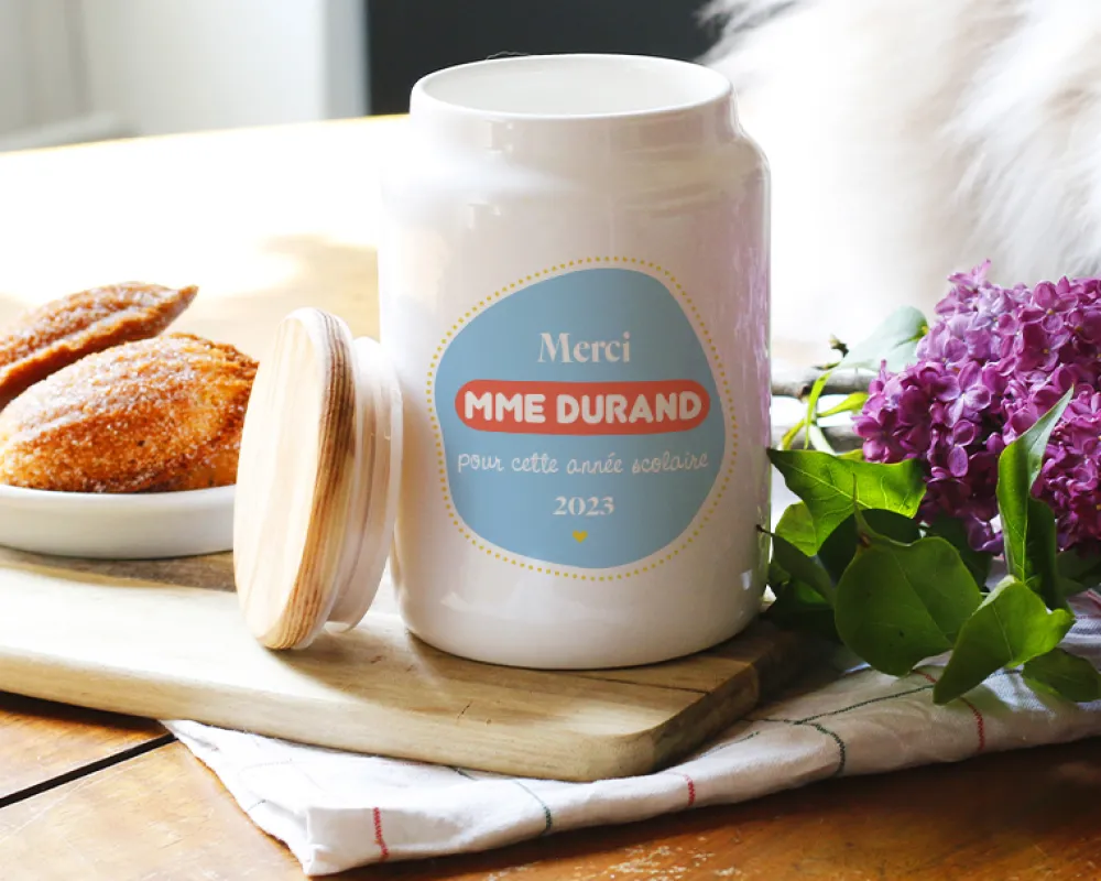 Pot à biscuits personnalisé - L'Ecole est Finie|Cadeaux.com Discount