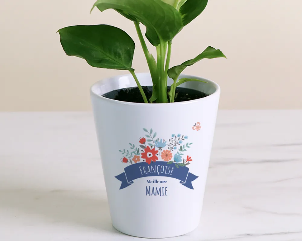 Pot de fleurs personnalisé - Mamie fleurie|Cadeaux.com Best