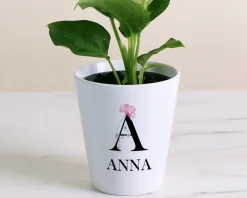 Pot de fleurs personnalisé - Monogramme|Cadeaux.com Online