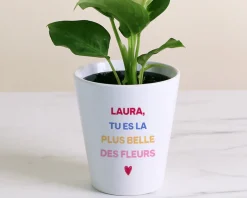Pot de fleurs personnalisé - Message|Cadeaux.com