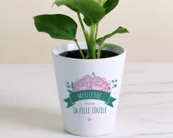 Pot de fleurs personnalisable - Collection Maman fleurie|Cadeaux.com Discount