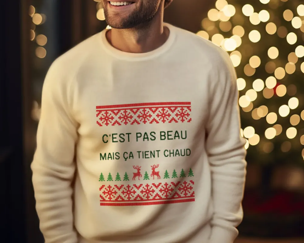 Pull de Noël personnalisé - Message|Cadeaux.com Sale