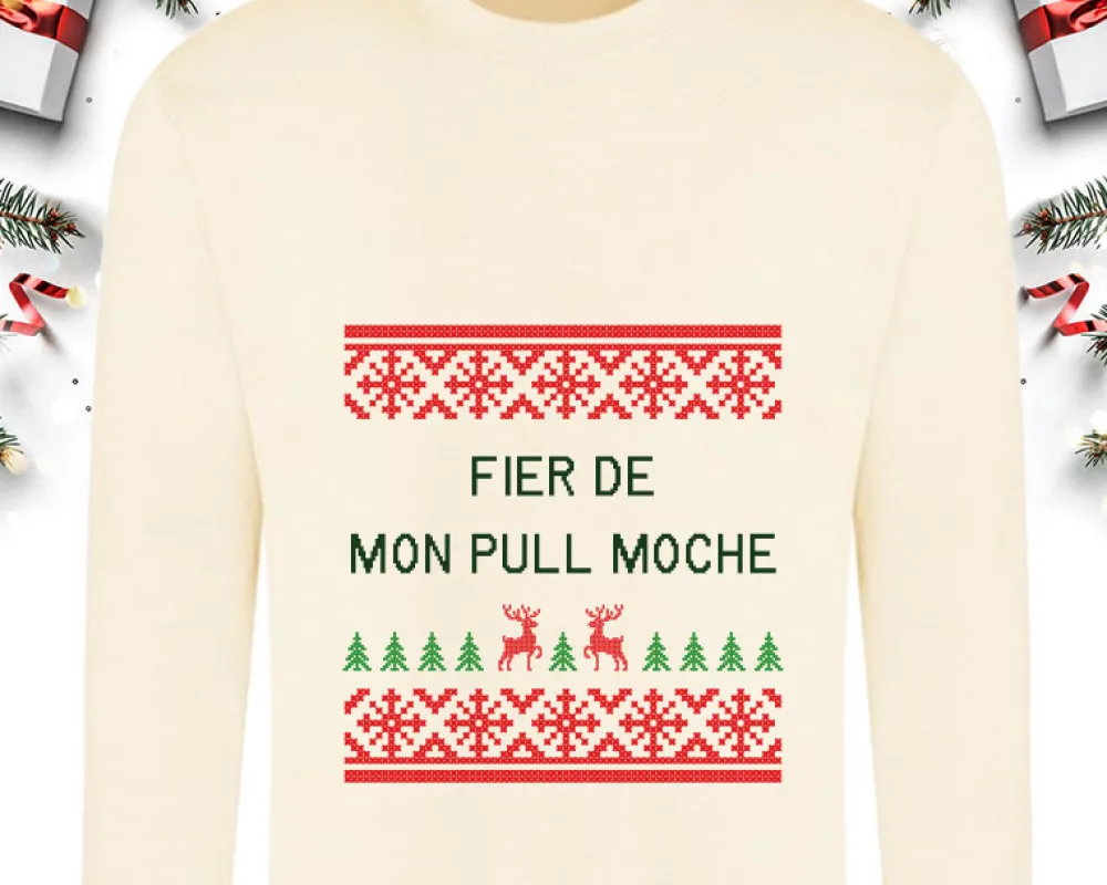 Pull de Noël personnalisé - Message|Cadeaux.com Sale