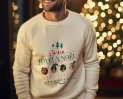 Pull de Noël personnalisé - Photo|Cadeaux.com Outlet
