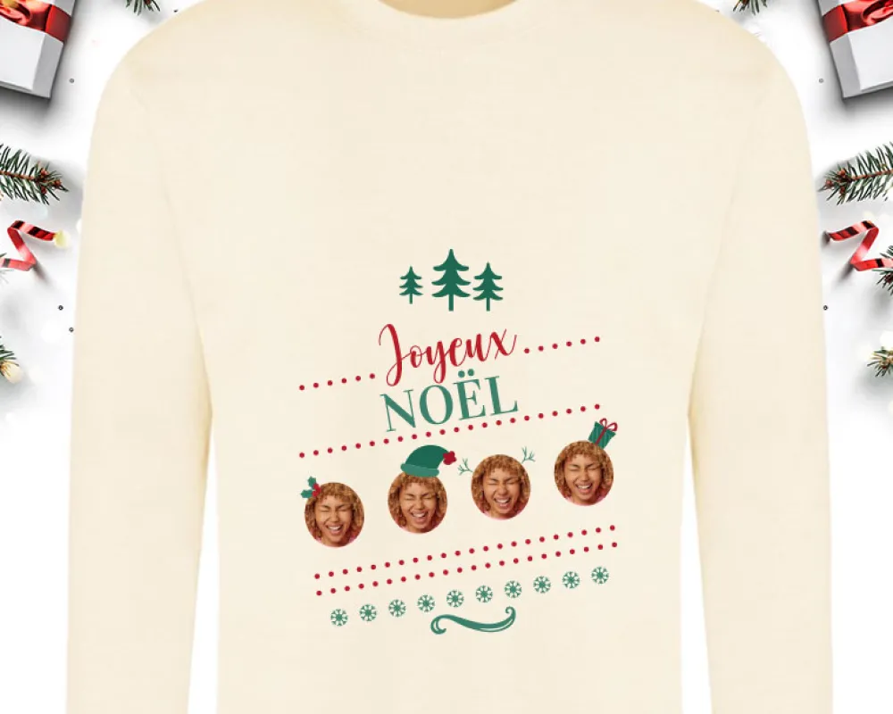 Pull de Noël personnalisé - Photo|Cadeaux.com Outlet