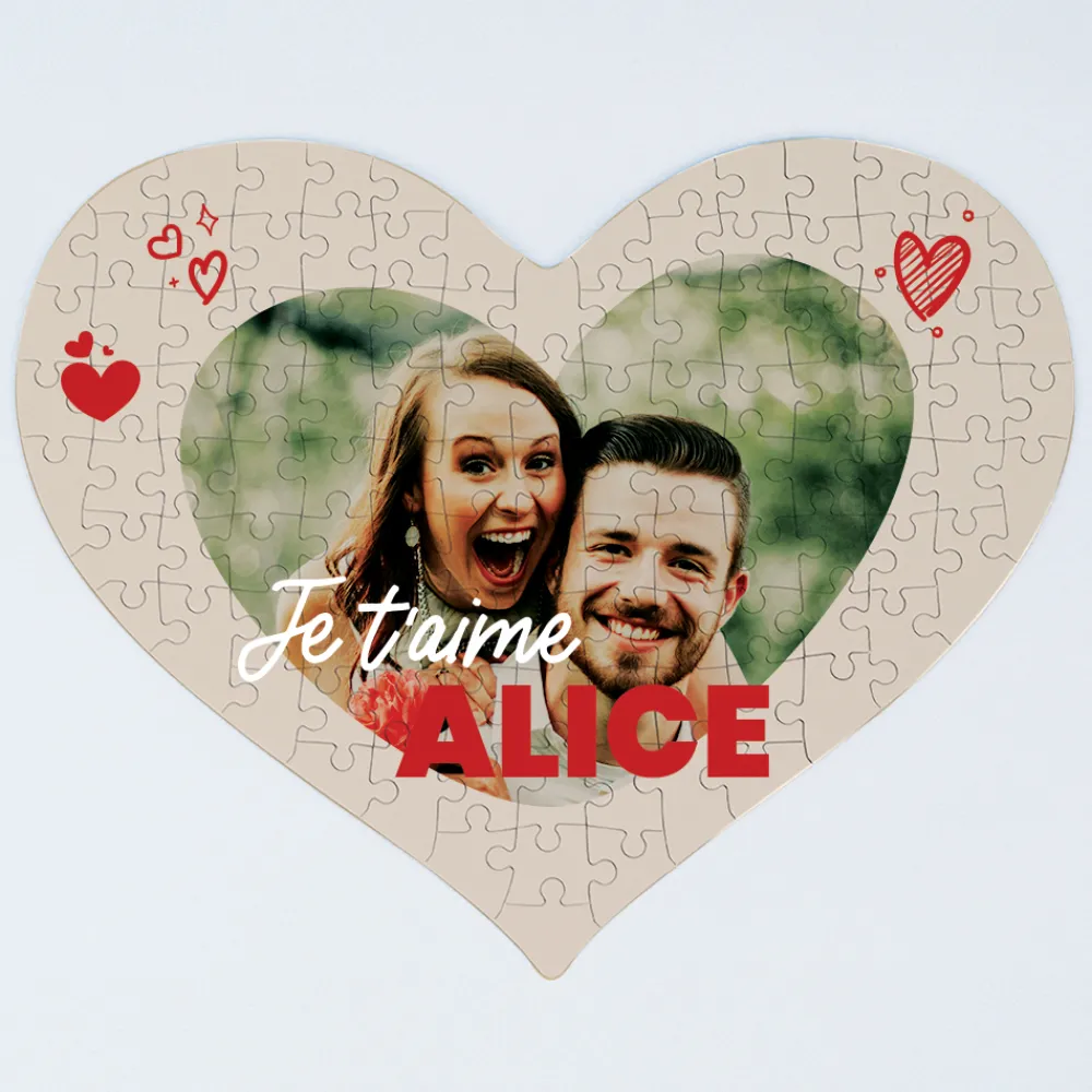 Puzzle coeur personnalisé - Photo et message|Cadeaux.com Hot