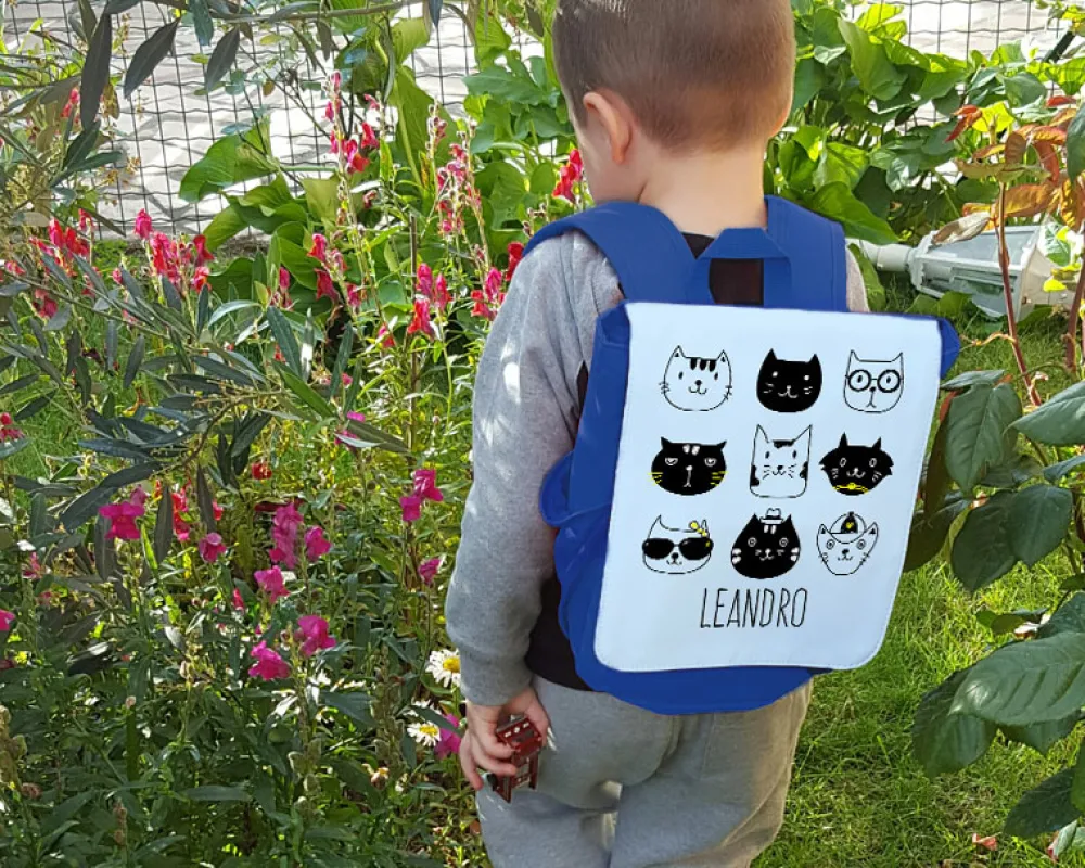 Sac à dos bleu marine Chats|Cadeaux.com Best