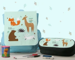 Sac à dos enfant et sa trousse Les amis de la forêt|Cadeaux.com