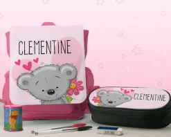 Sac à dos enfant et sa trousse Ourson|Cadeaux.com Outlet