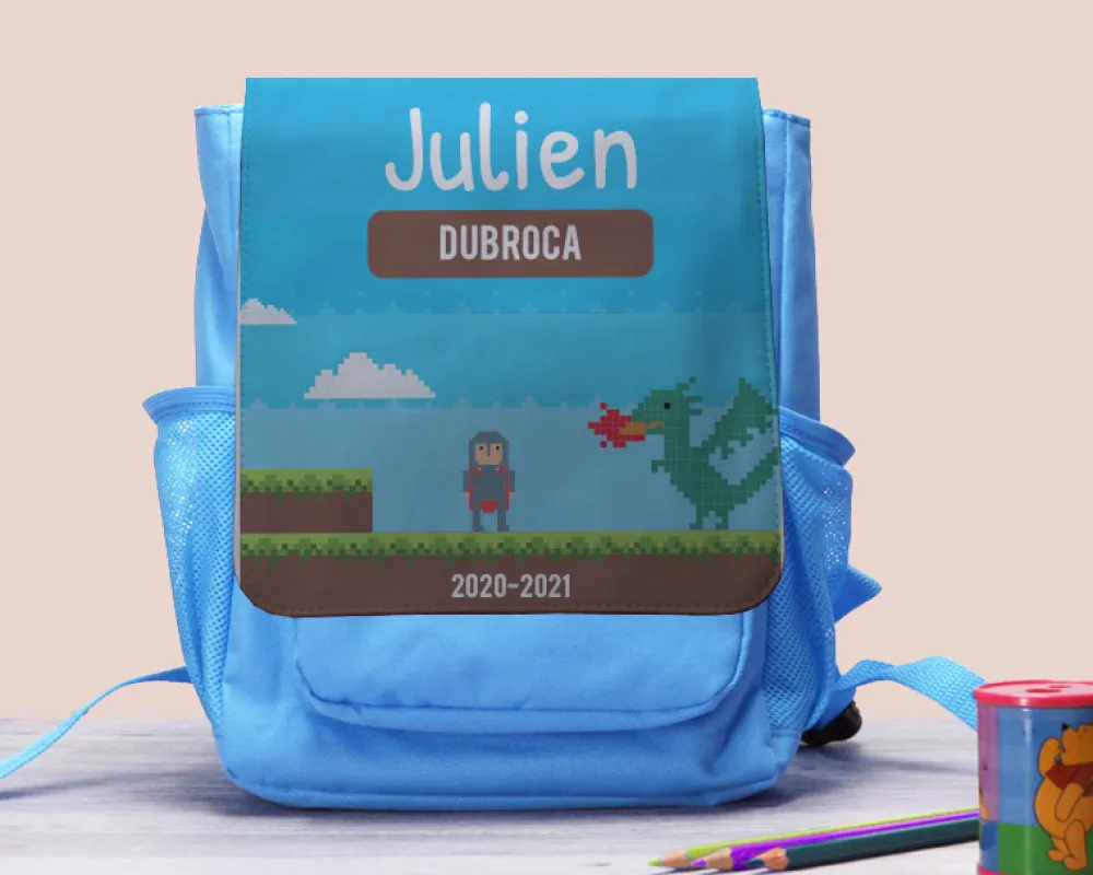 Sac à dos enfant personnalisable - Jeux Vidéo Rétro - Version Garçon|Cadeaux.com Clearance