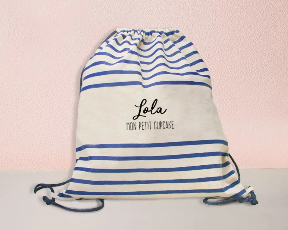 Sac à dos marinière personnalisée|Cadeaux.com Sale