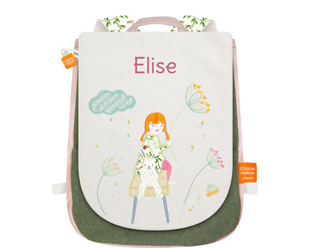 Sac à dos pour enfant personnalisé - La fille et le lapin|Cadeaux.com Discount