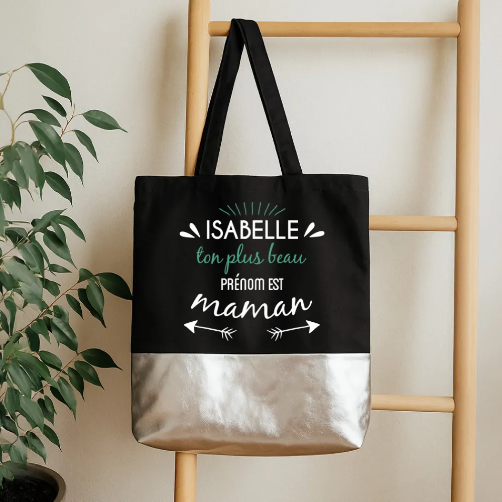 Sac noir personnalisé - Message positif|Cadeaux.com Online