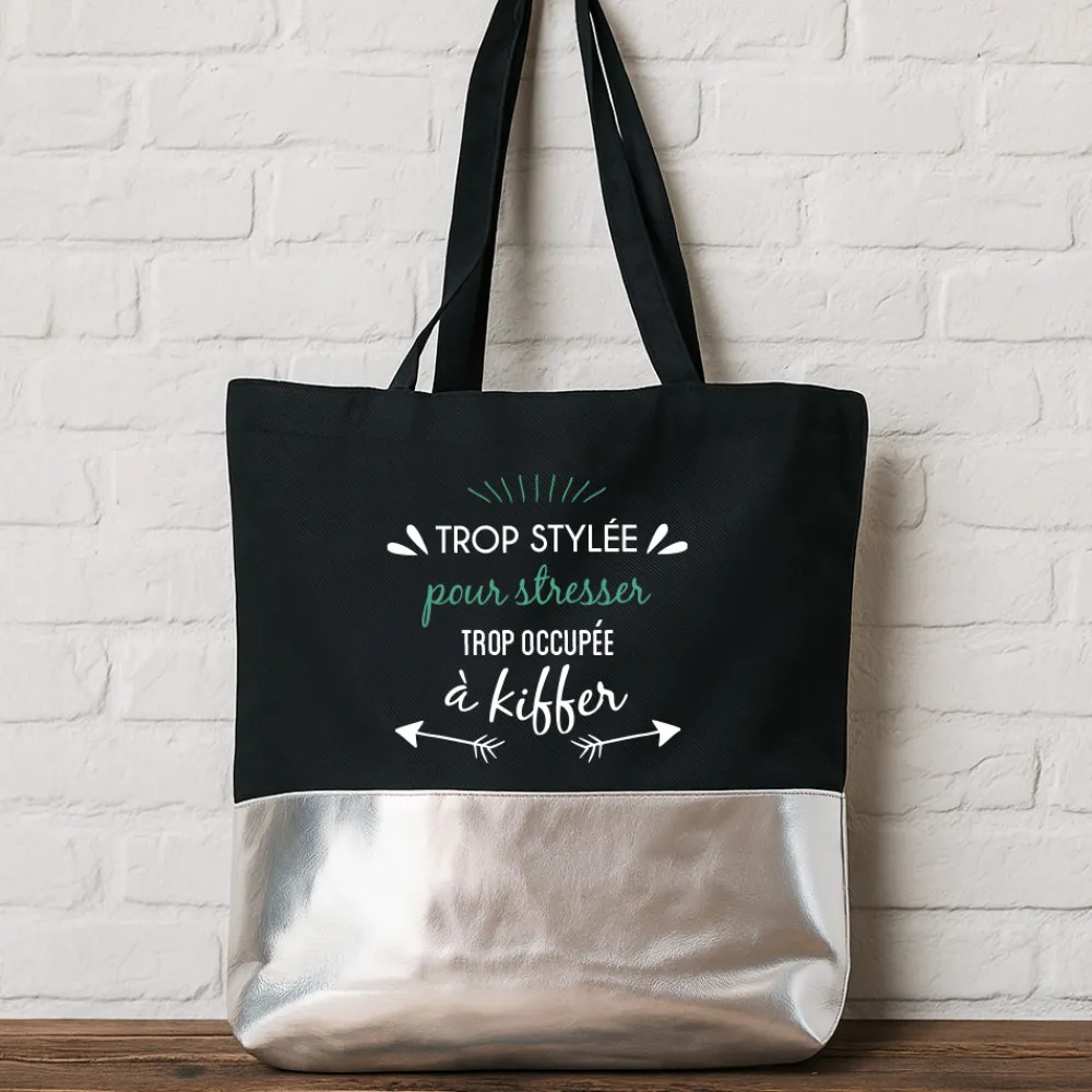 Sac noir personnalisé - Message positif|Cadeaux.com Online