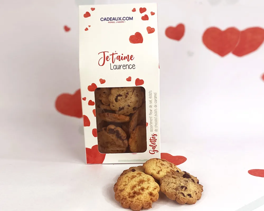 Sachet personnalisé biscuits - Amour|Cadeaux.com Online