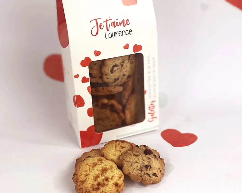 Sachet personnalisé biscuits - Amour|Cadeaux.com Online