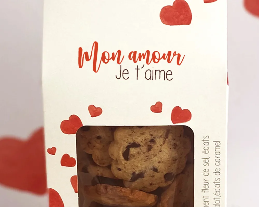Sachet personnalisé biscuits - Amour|Cadeaux.com Online
