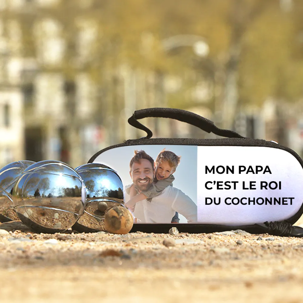 Sacoche de pétanque personnalisée - Photo et message|Cadeaux.com Online