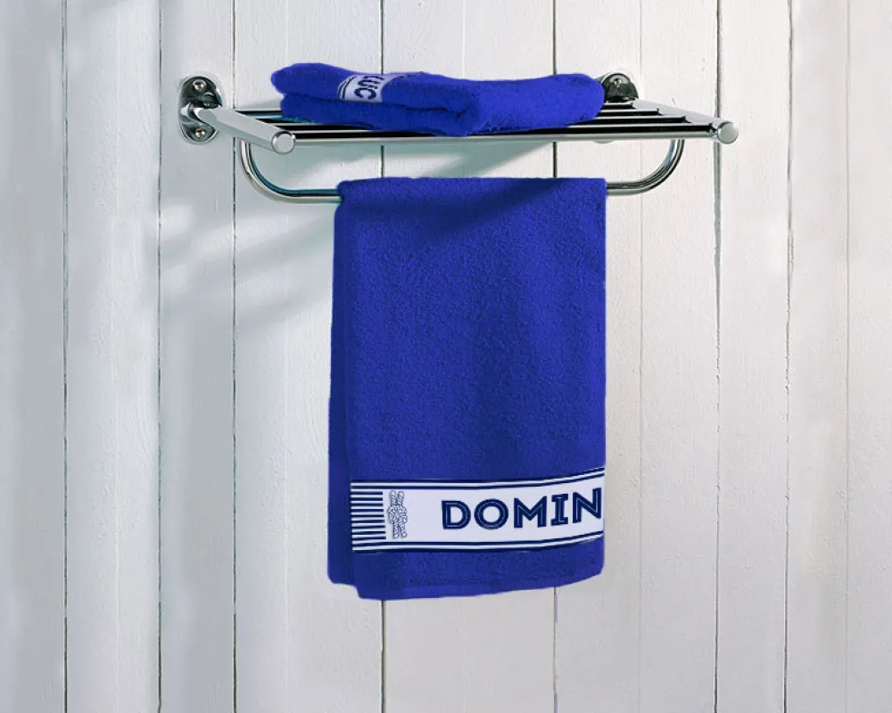 Serviette bleue Personnalisable - Marinière|Cadeaux.com Outlet