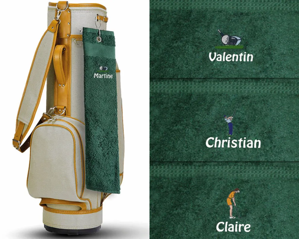 Serviette de golf brodée|Cadeaux.com Outlet