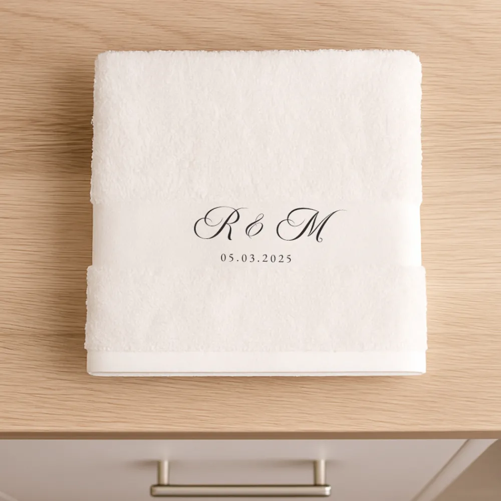 Serviette personnalisée - Initiales|Cadeaux.com Online