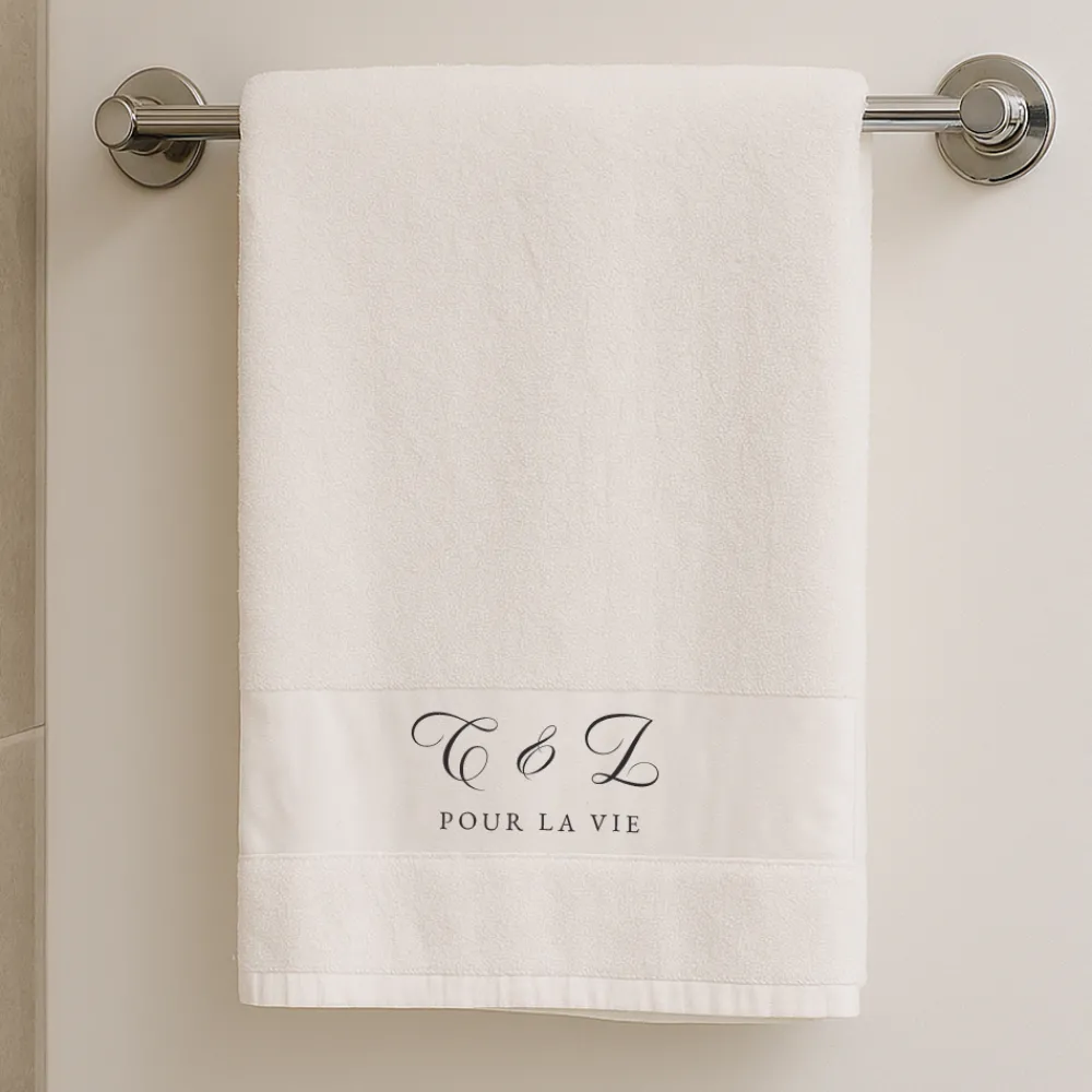 Serviette personnalisée - Initiales|Cadeaux.com Online