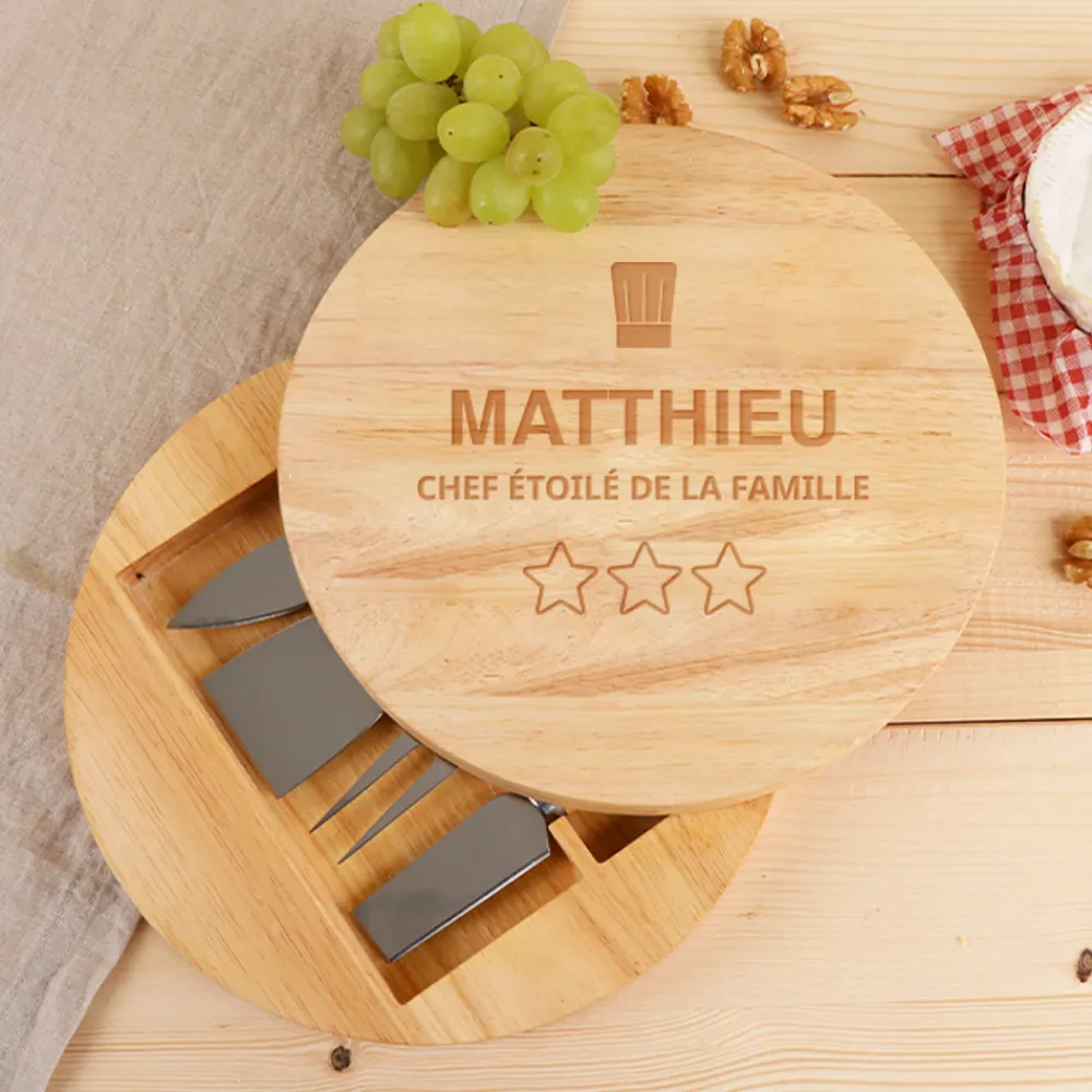 Set à fromage personnalisé - Chef étoilé|Cadeaux.com