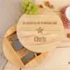 Set à fromage personnalisé en bois - Prénom|Cadeaux.com Online