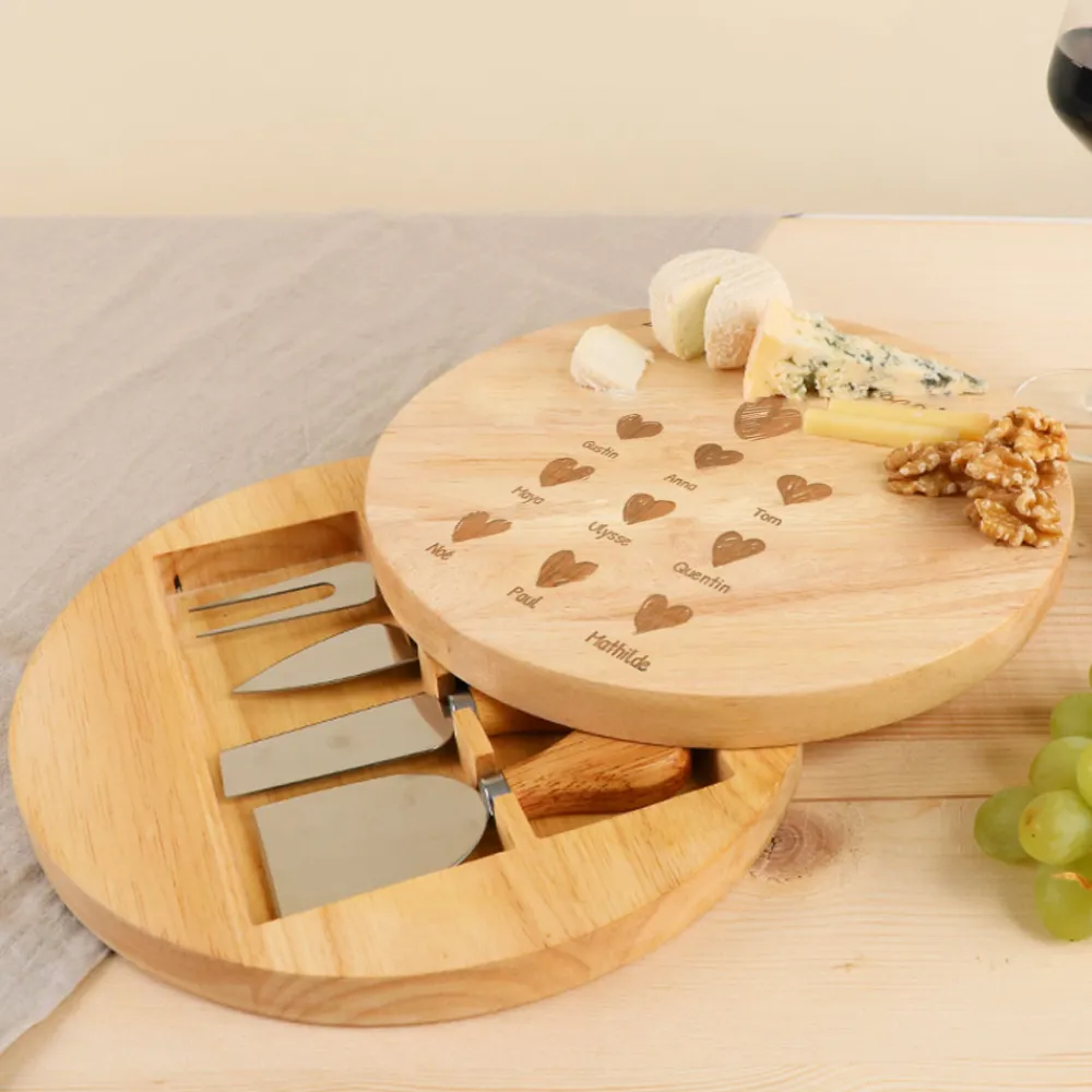 Set à fromage personnalisé - Papi et ses petits coeurs|Cadeaux.com Online