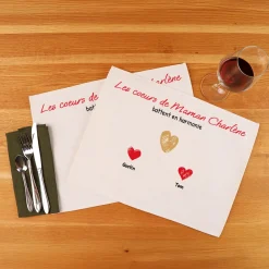 Set de table personnalisé - Maman et ses petits coeurs|Cadeaux.com