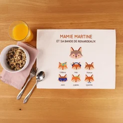 Set de table personnalisé - Mamie Renard et sa meute|Cadeaux.com Hot