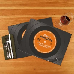 Set de table personnalisé - Retro Vinyle|Cadeaux.com Hot
