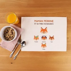 Set de table personnalisé - Maman Renard et sa meute|Cadeaux.com Hot