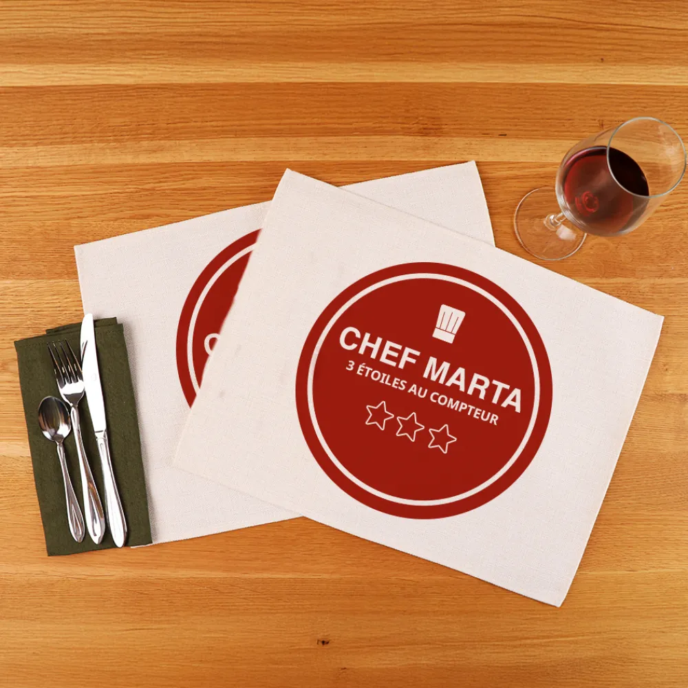 Set de table personnalisé - Chef étoilé|Cadeaux.com Sale