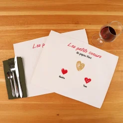 Set de table personnalisé - Papa et ses petits coeurs|Cadeaux.com