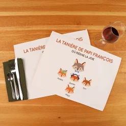 Set de table personnalisé - Papi Renard et sa meute|Cadeaux.com Online