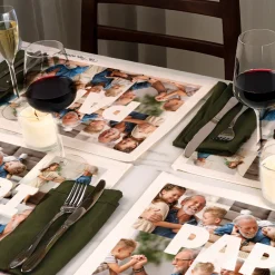 Set de table personnalisé - Multi photos famille|Cadeaux.com