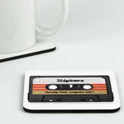 Sous-verres personnalisés - Retro K7 audio|Cadeaux.com Best