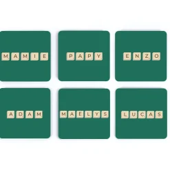 Sous-verres personnalisés - Scrabble|Cadeaux.com