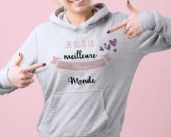 Sweat personnalisé femme - Meilleure du monde|Cadeaux.com Outlet