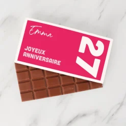 Tablette de chocolat anniversaire Rose|Cadeaux.com Discount