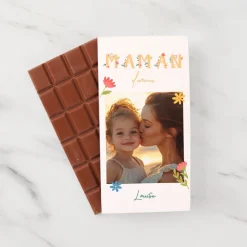 Tablette de chocolat personnalisée - Amour Fleuri|Cadeaux.com Outlet