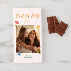 Tablette de chocolat personnalisée - Amour Fleuri|Cadeaux.com Outlet