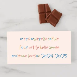 Tablette de chocolat personnalisée - Mots d'enfants pour maîtresse|Cadeaux.com Clearance