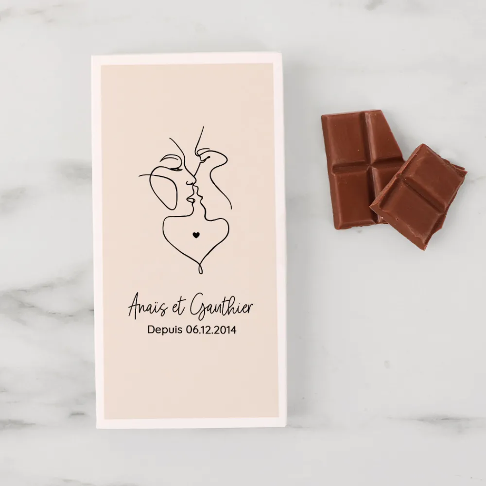 Tablette de chocolat personnalisée - Dessin au trait|Cadeaux.com Sale