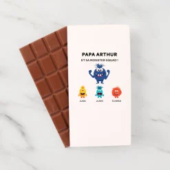 Tablette de chocolat personnalisée - Famille Monstres|Cadeaux.com Discount